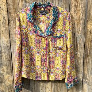 Anthropologie Multicolor Floral Blouse